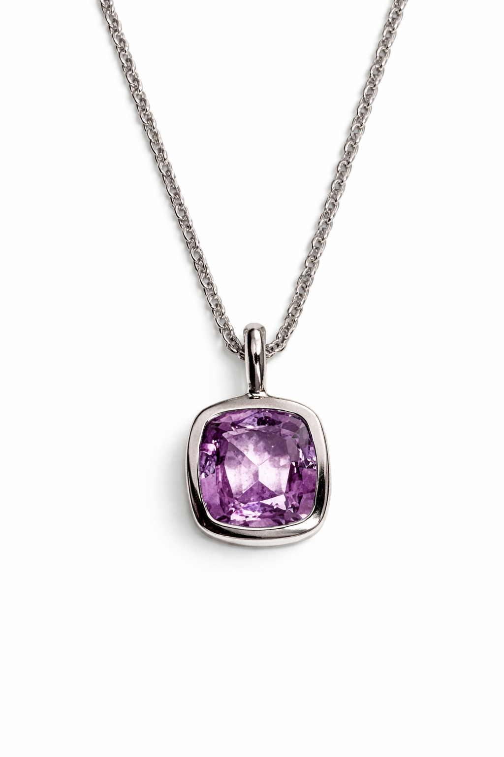 Anhänger Frame Saphir pink, 750/- Weißgold