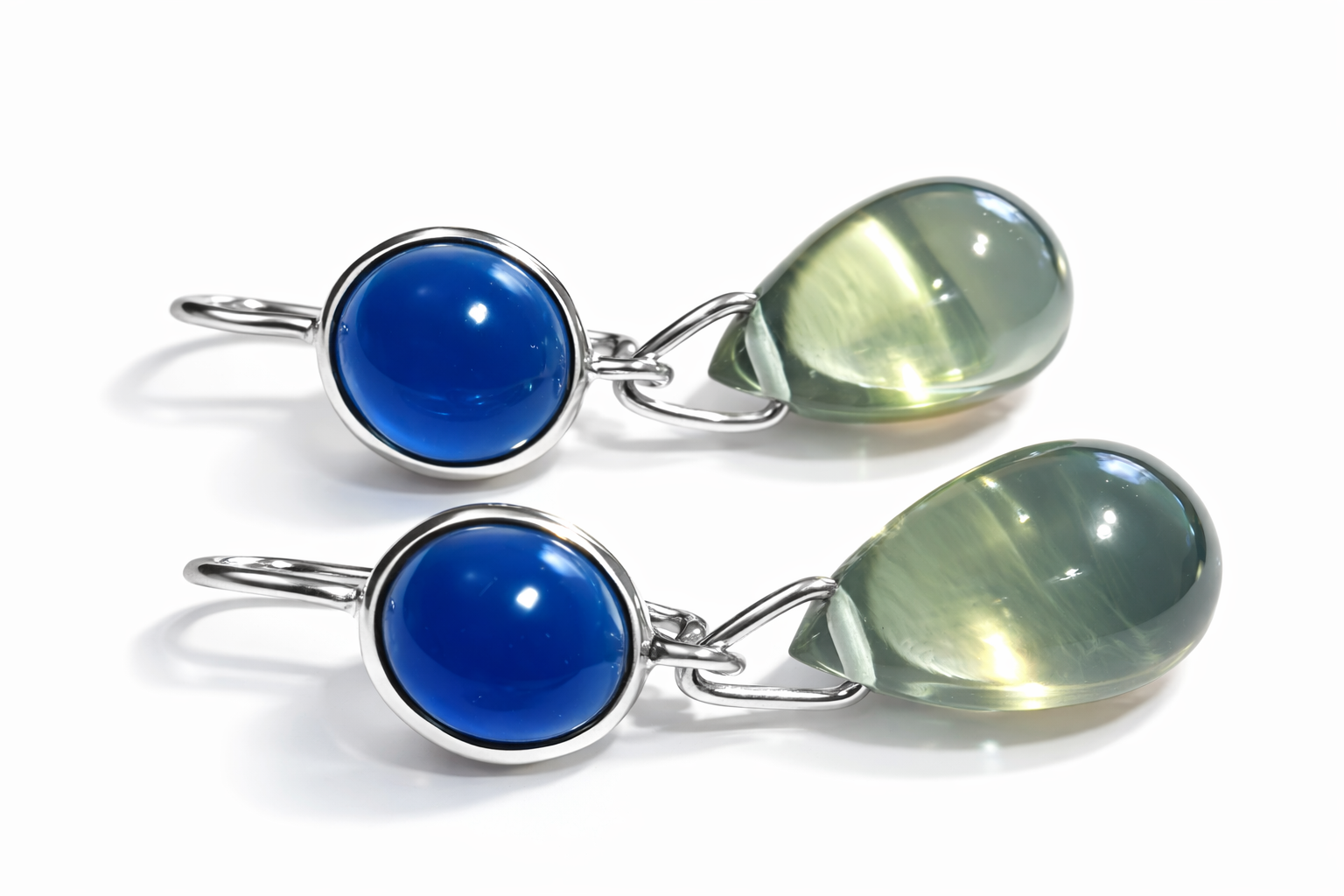 Ohrhänger Arabella, Achat + Citrin, 750/- Gelbgold