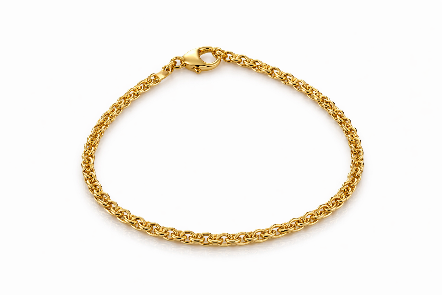 Armband Ankerkette, 3,2 mm, 21 cm, 750/- Gelbgold