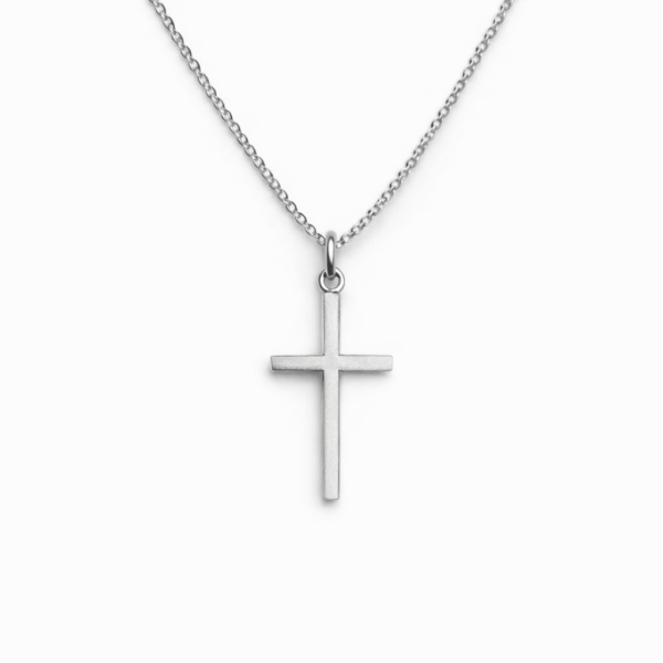 Kreuz Anhänger, schlicht, 925/- Silber