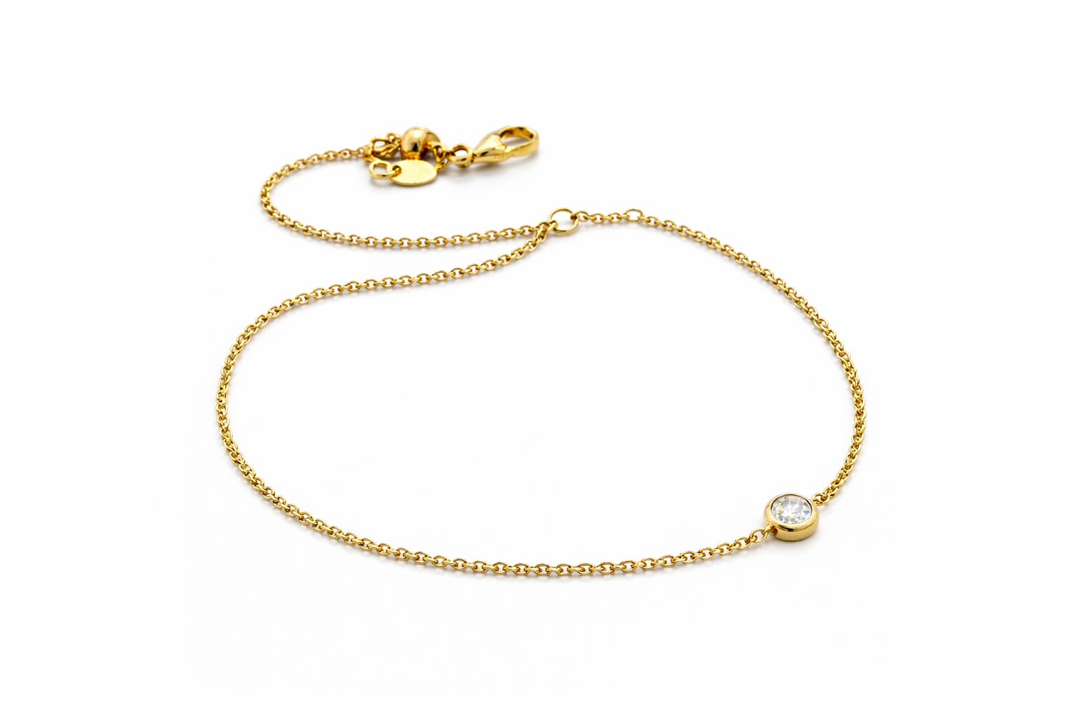 Armband Fancy Diamond., 1,0mm, 750/- Roségold