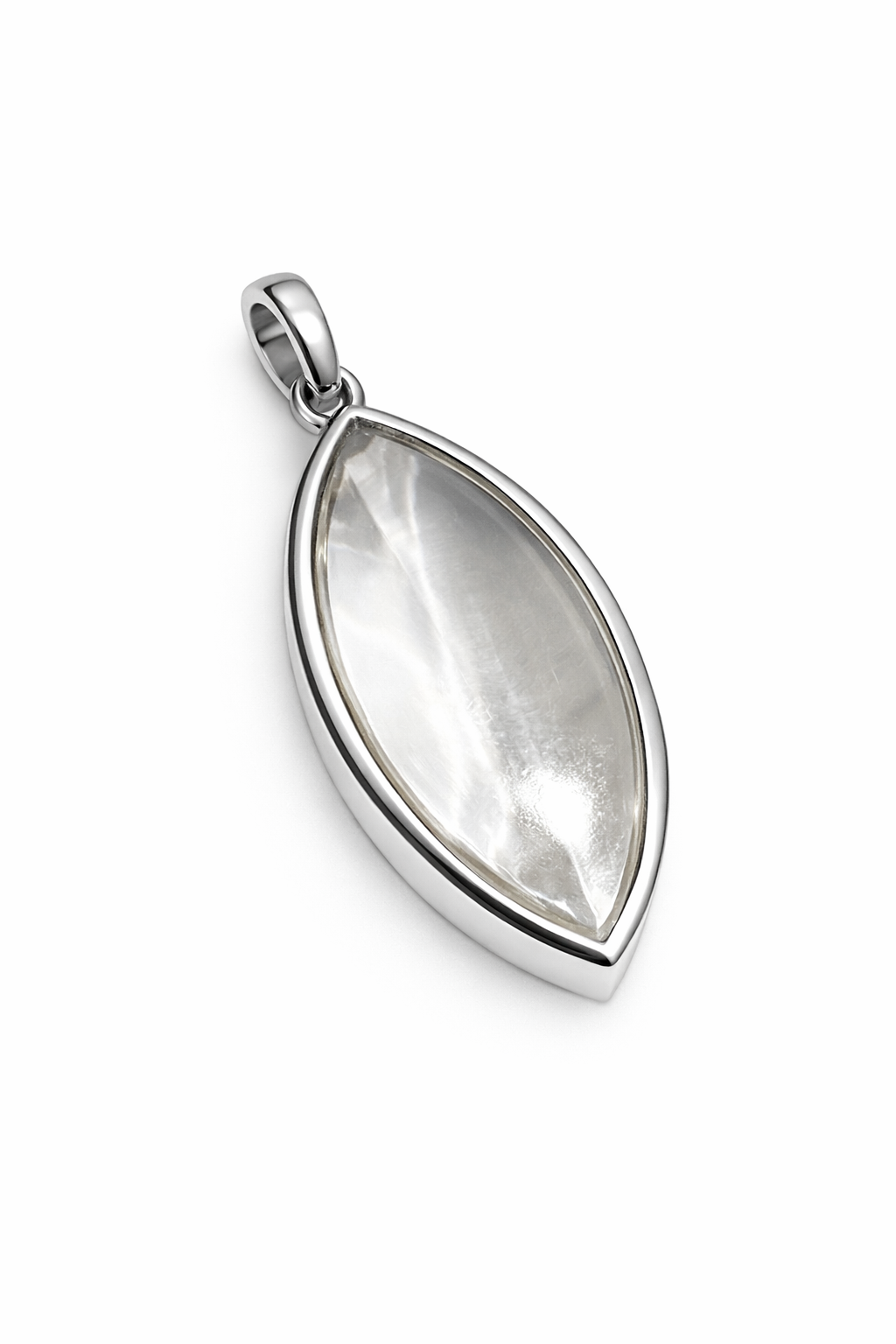 Anhänger Lupine, Bergkristall, 925/- Sterlingsilber"