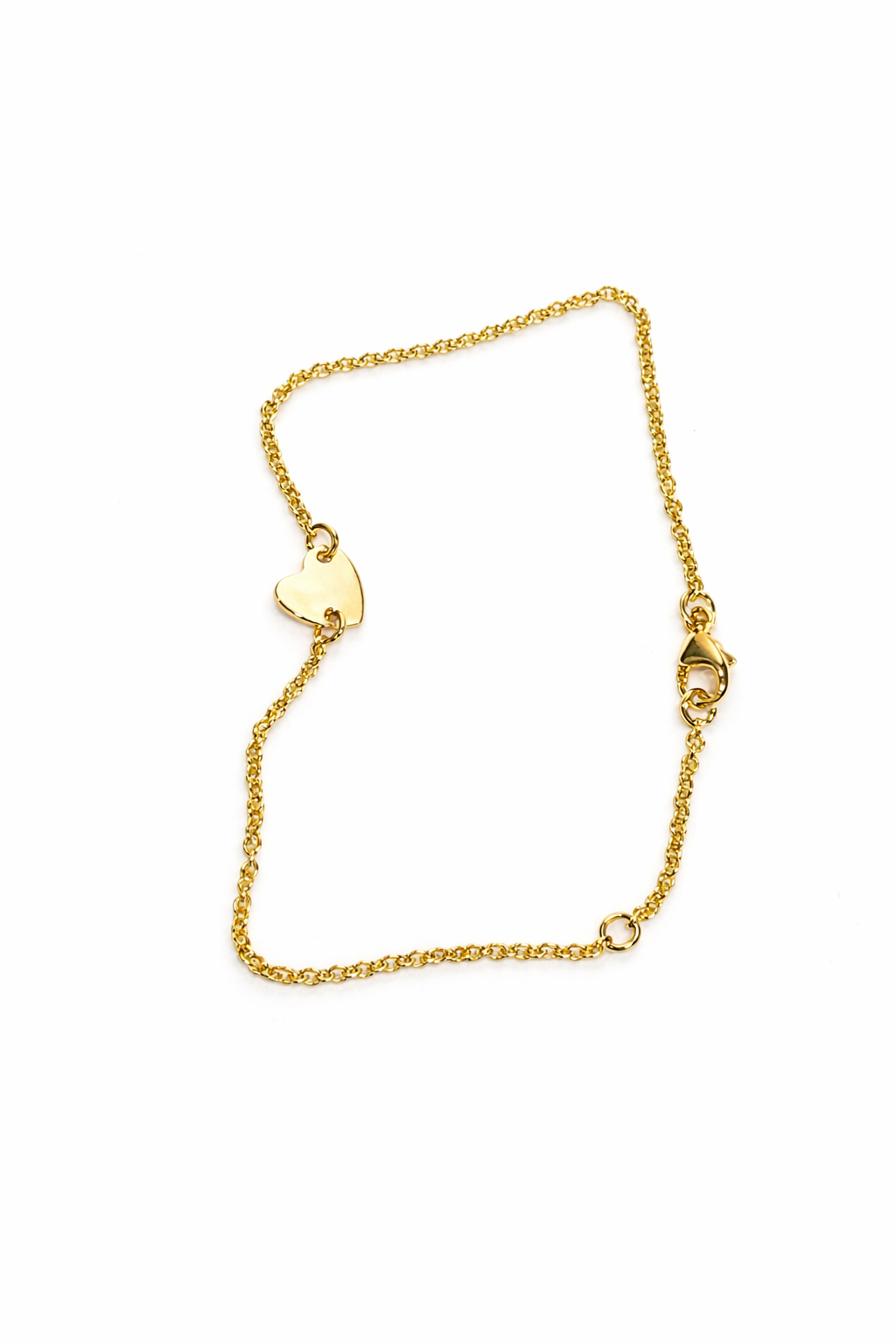 Armband Herz Medaillon, 750/- Gelbgold