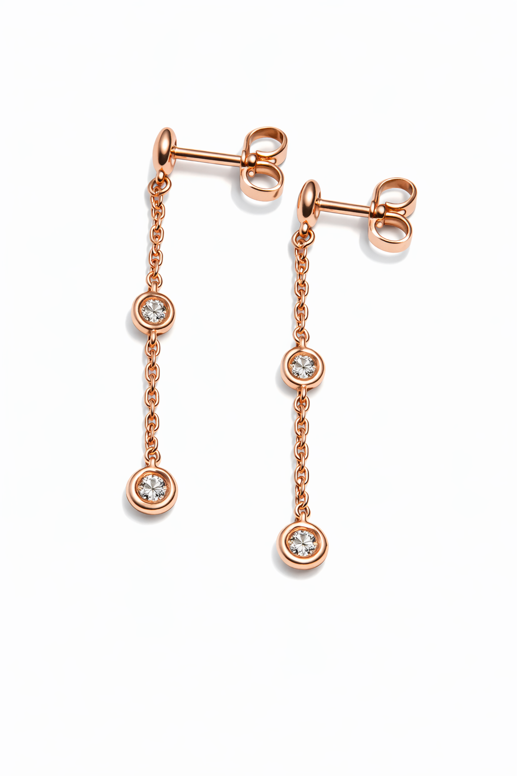 Ohrschmuck Little Memory, hängend, 6 Brillanten, 750/-Roségold