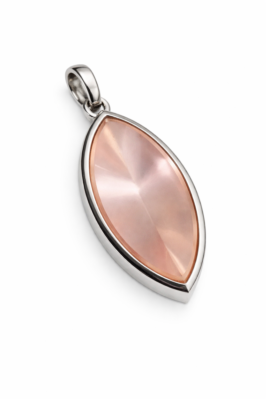 Anhänger Lupine, Rosenquarz, 925/- Sterlingsilber
