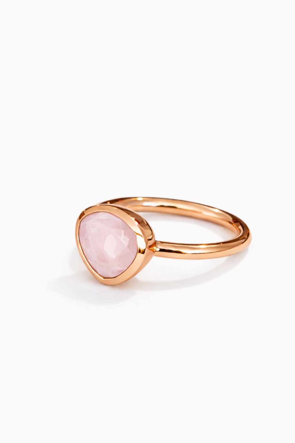Ring Sio Due Rosenquarz, 750/- Roségold