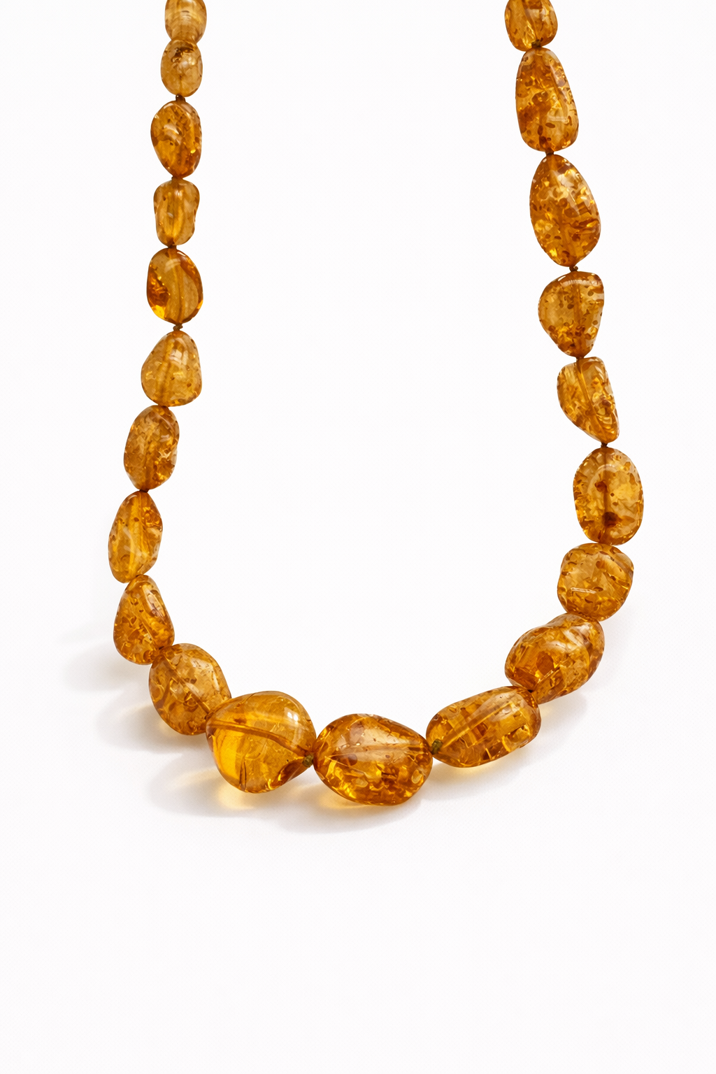 Collier Magic, gelber Bernstein, 55 cm