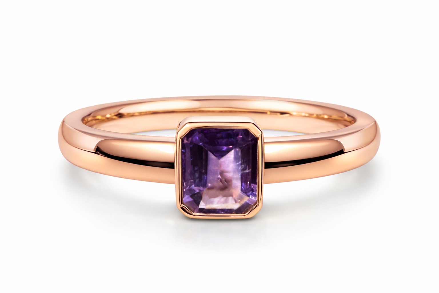 Ring Taj Mahal, Natursaphir, 750/- Rosegold