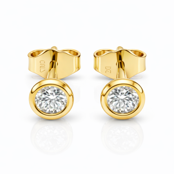 Ohrstecker just Brillant, 0,40 ct., Tw/si, 750/- Gelbgold