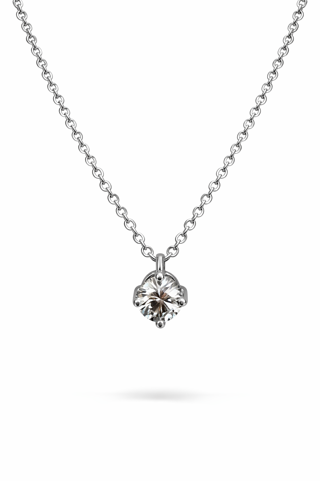 1AC72D6E-2FF7-4943-BFCC-9F4DC2D85829 Collier mit Brillant, 0,20ct. 4er Krabbenfassung, 585/- Weißgold